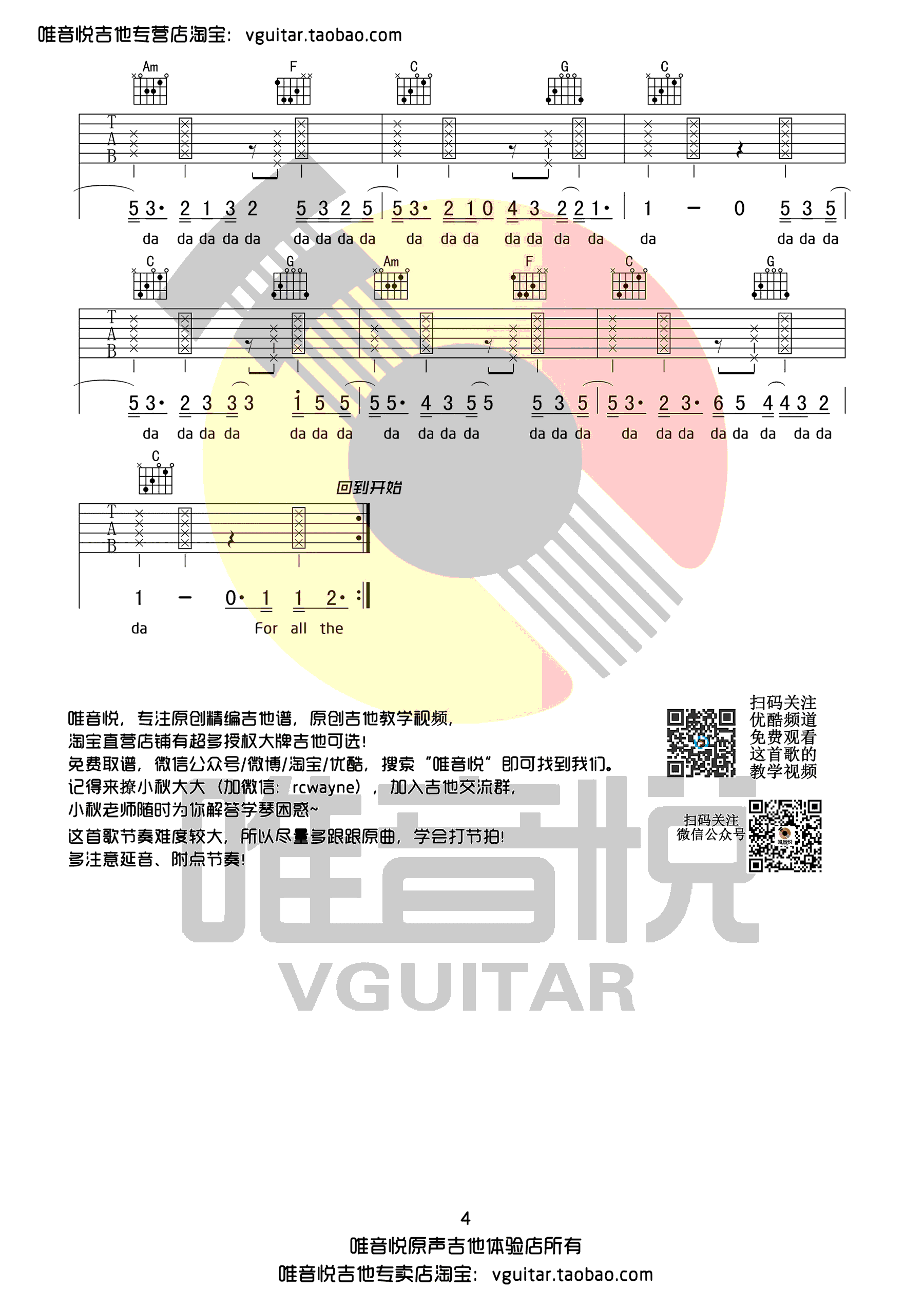 Love Yourself吉他谱4