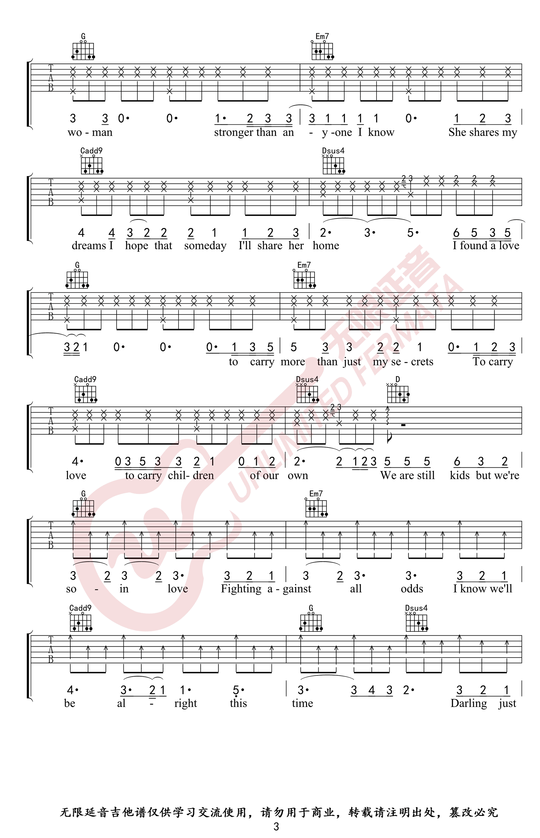 Perfect吉他谱3