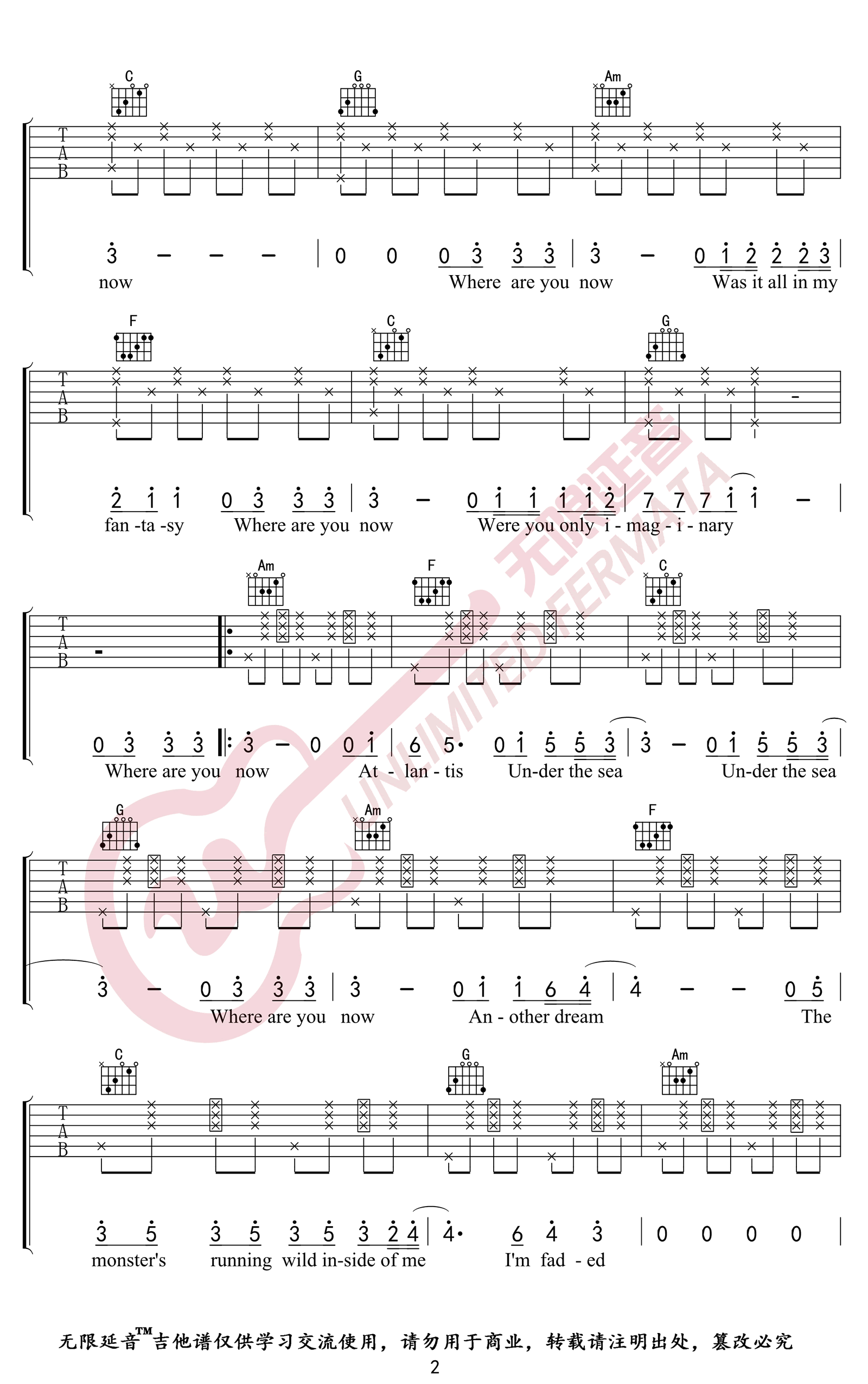 Faded吉他谱2