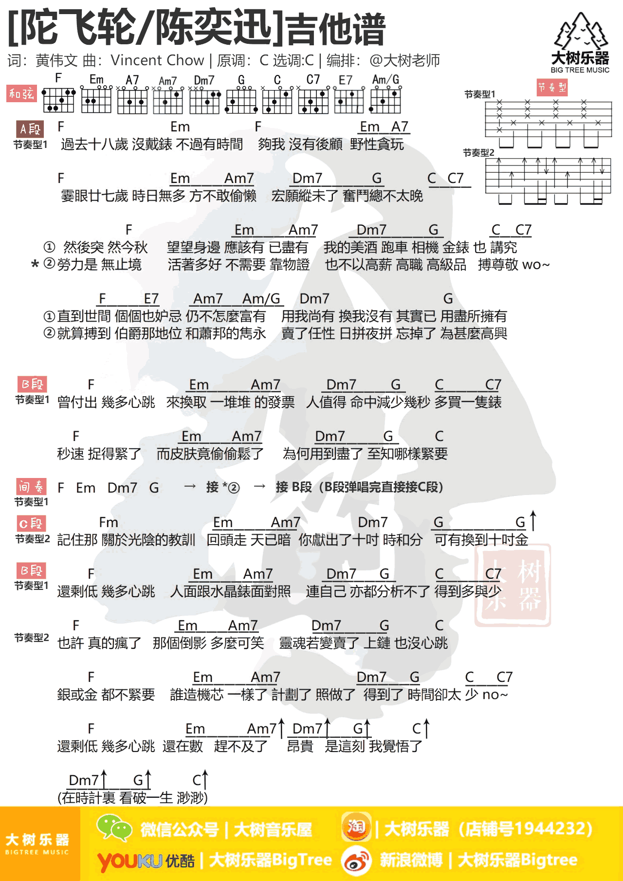 陀飞轮吉他谱