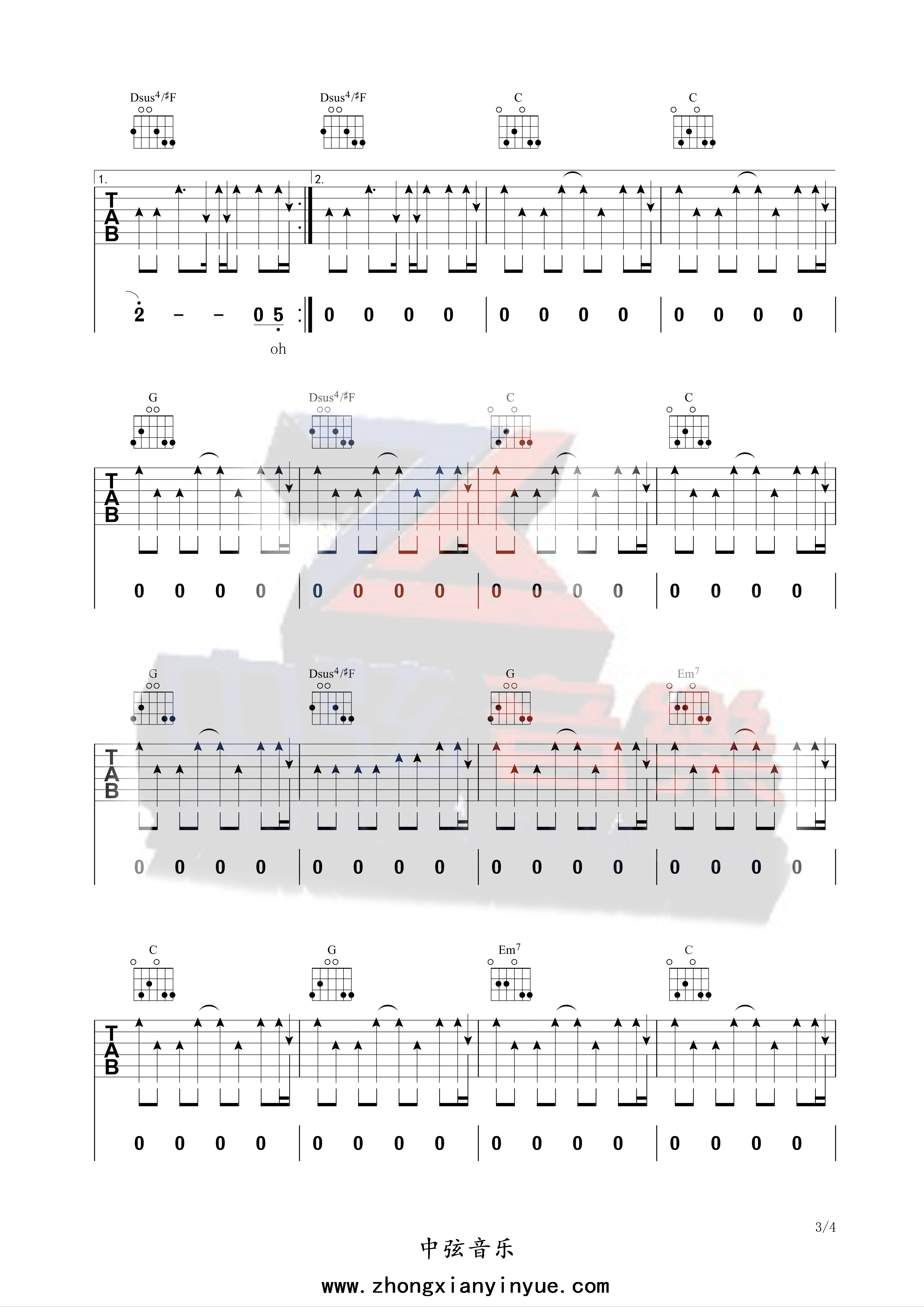 一万次悲伤吉他谱3