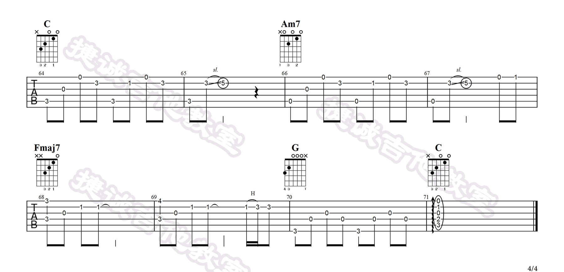 那就这样吧吉他谱4