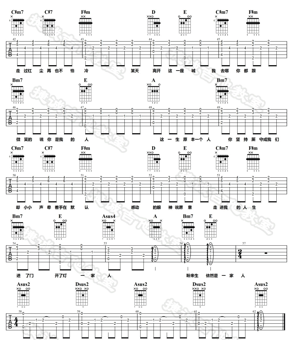 将故事写成我们吉他谱3