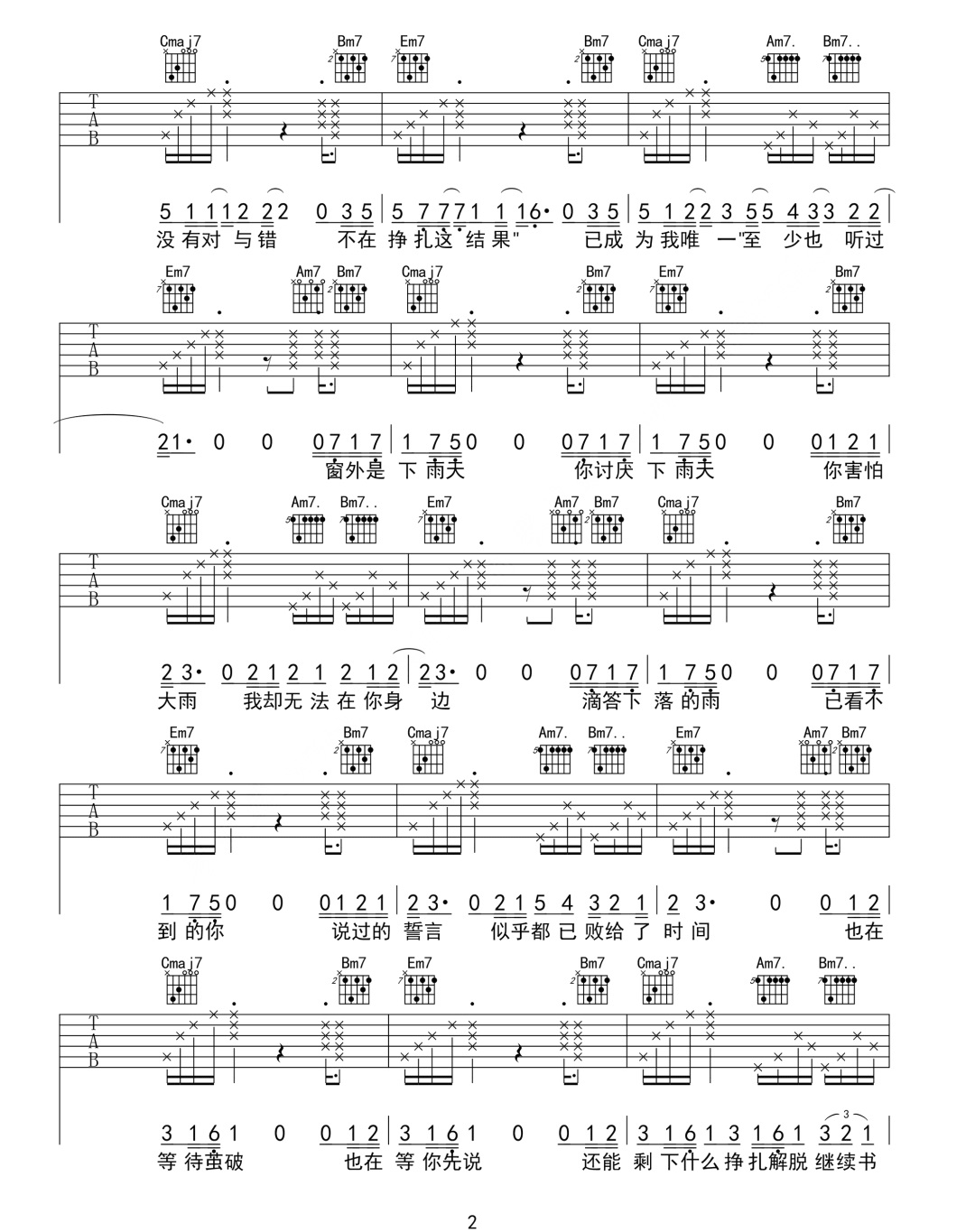 R.吉他谱2