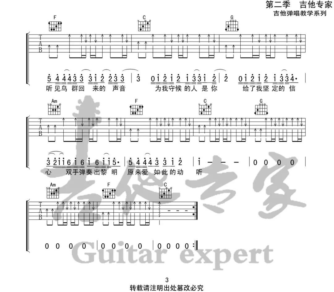 我是如此相信吉他谱3