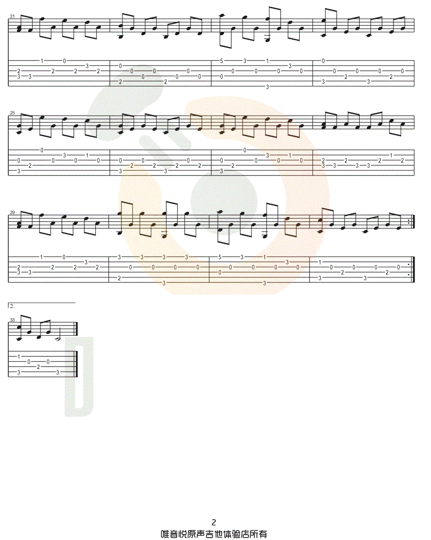 铃儿响叮当吉他谱2