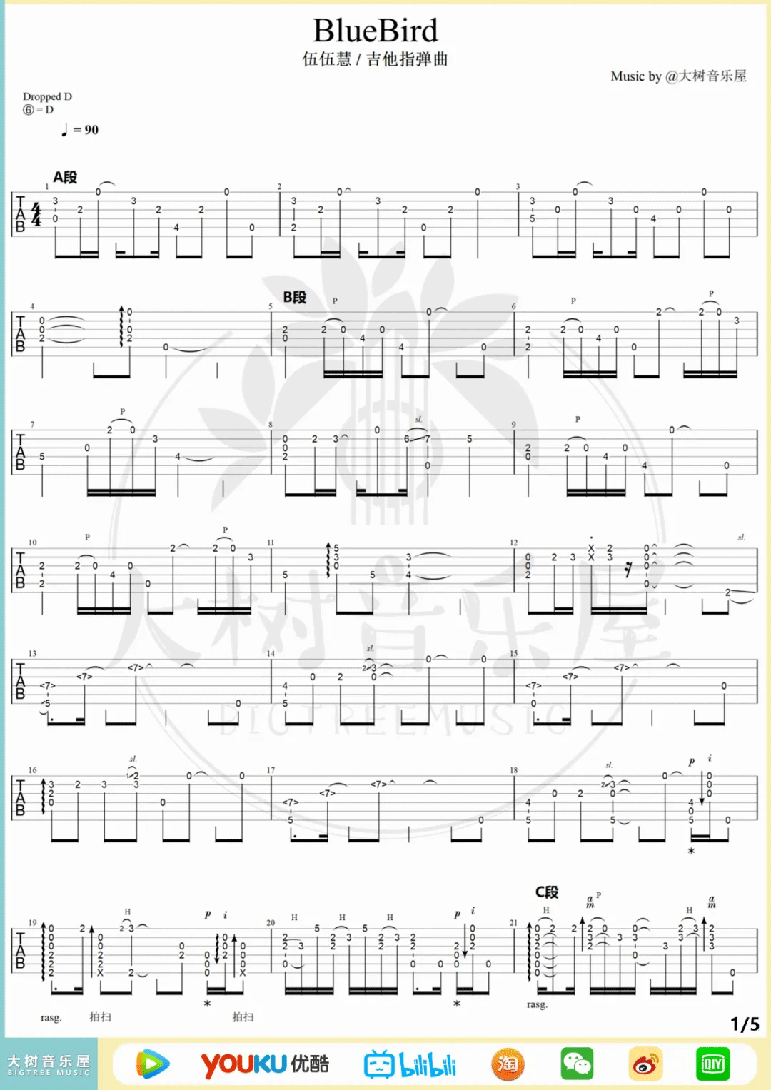 Bluebird吉他谱1